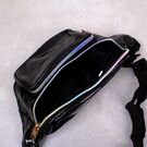 Женская поясная сумка, бананка, черная П3292