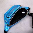 Женская поясная сумка, бананка, голубая П3293