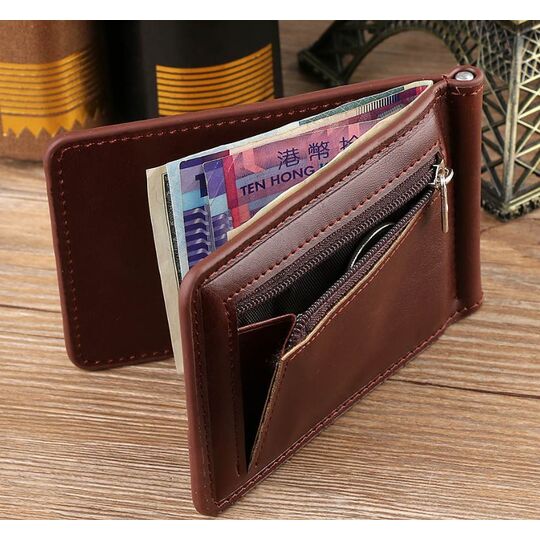 Затиск, гаманець чорний П0231