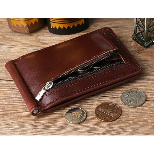 Затиск, гаманець чорний П0231