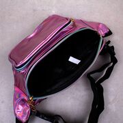 Женская поясная сумка, бананка, розовая П3295