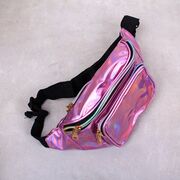 Женская поясная сумка, бананка, розовая П3295
