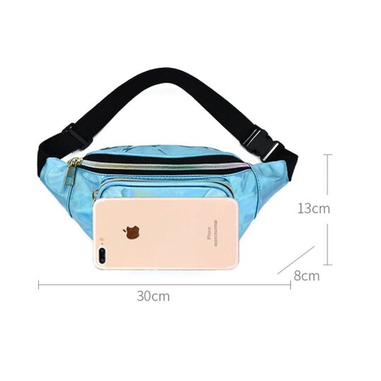 Женская поясная сумка, бананка, белая П3296