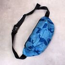 Сумка поясная, бананка, синий камуфляж П3297