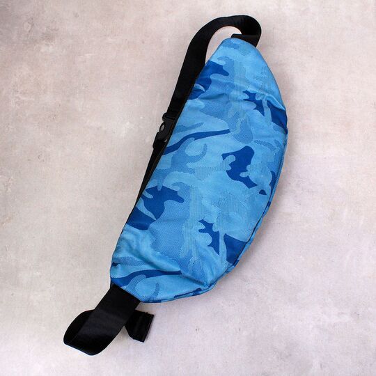 Сумка поясная, бананка, синий камуфляж П3297