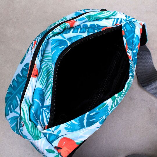 Сумка поясна, бананка, фламінго П3300