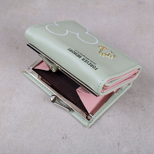 Женский кошелек "Микки Маус", зеленый П3304