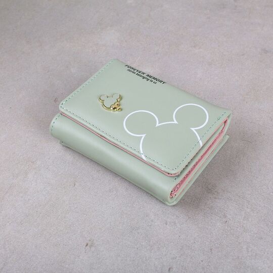 Женский кошелек "Микки Маус", зеленый П3304