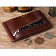 Затиск, гаманець коричневий П0233