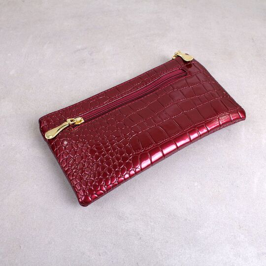 Жіночий гаманець лакований, червоний П3354