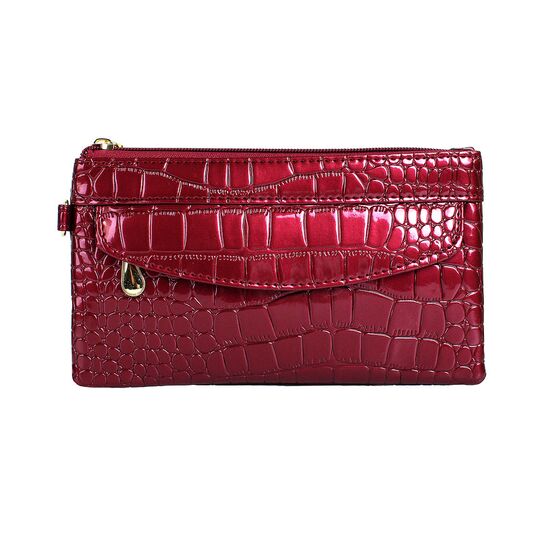 Жіночий гаманець лакований, червоний П3354
