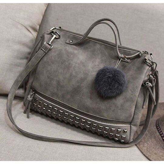 Женская сумка, серая П0237