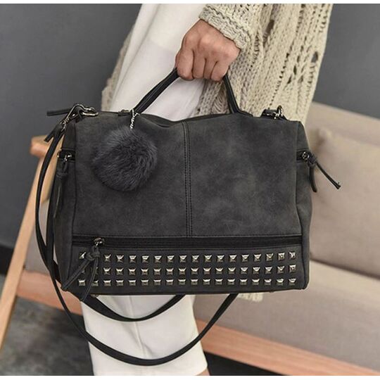 Женская сумка, серая П0237