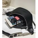 Жіноча сумка, бананка "FUNMARDI", чорна П3365