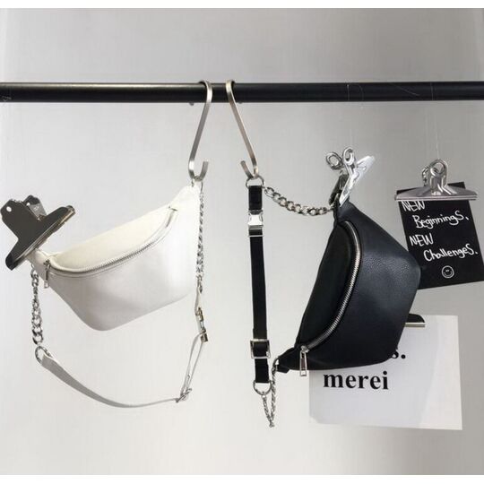 Жіноча сумка, бананка "FUNMARDI", чорна П3365