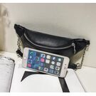 Жіноча сумка, бананка "FUNMARDI", чорна П3365