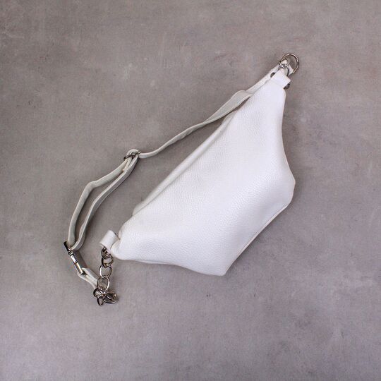 Жіноча сумка, бананка "FUNMARDI", біла П3366