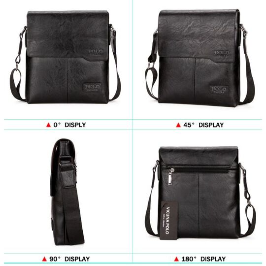 Мужская сумка VICUNA POLO, черная П0240