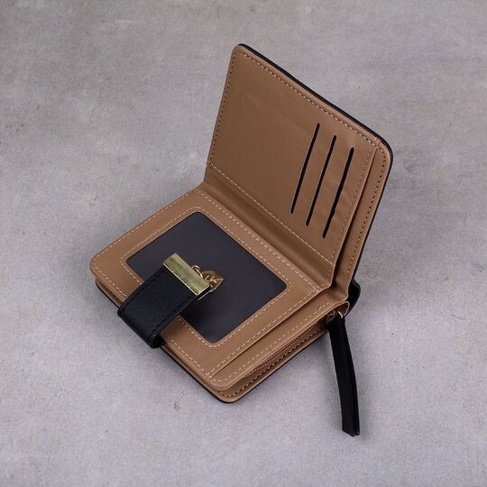 Женский кошелек, черный П0241 Женский кошелек, черный П0241