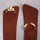 Широкий женский ремень, коричневый П3399