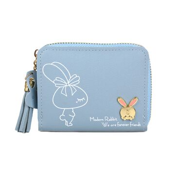 Жіночий гаманець "Rabbit", блакитний П3409