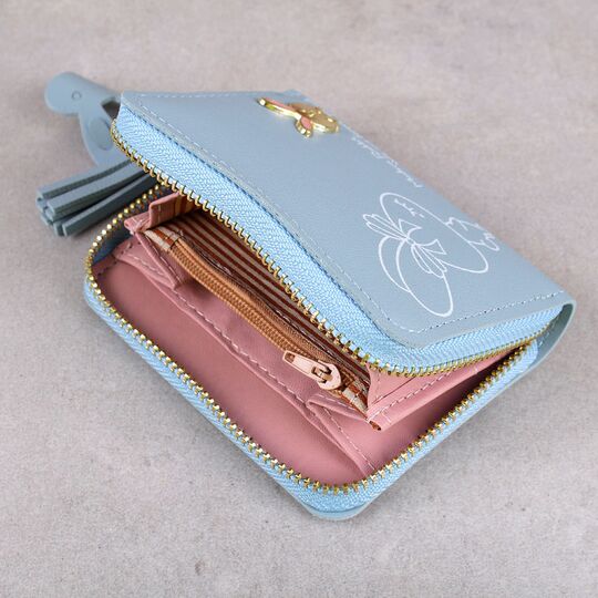 Женский кошелек "Rabbit", голубой П3409