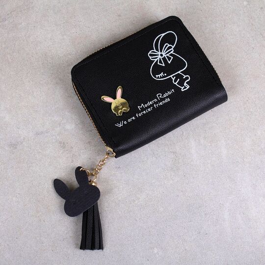 Жіночий гаманець "Rabbit", чорний П3410