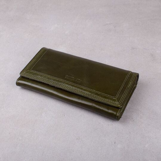 Женский кошелек клатч Contact’S, зеленый П3412