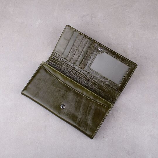 Женский кошелек клатч Contact’S, зеленый П3412