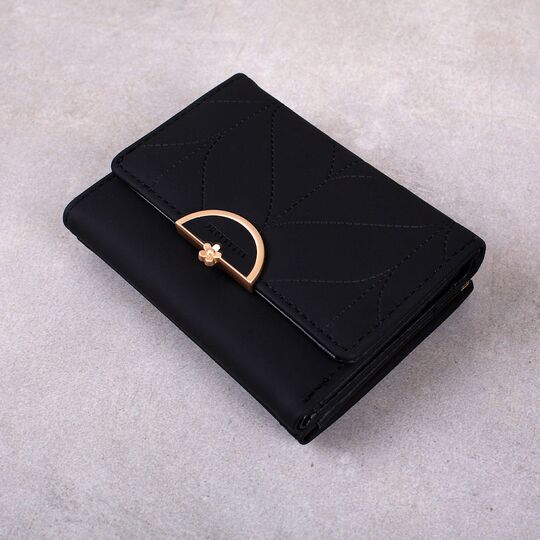 Женский кошелек, черный П3420