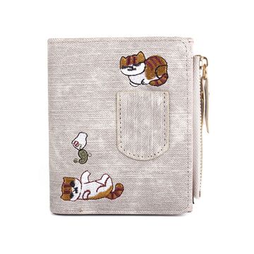 Жіночий гаманець "Cute Cat", сірий П3426