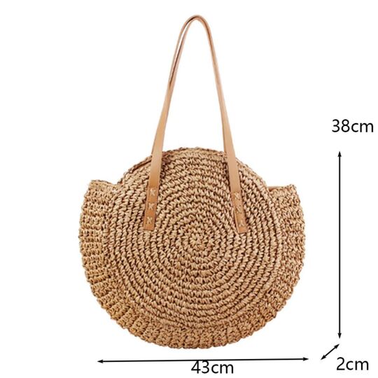 Женская соломенная сумка-шопер, П3736