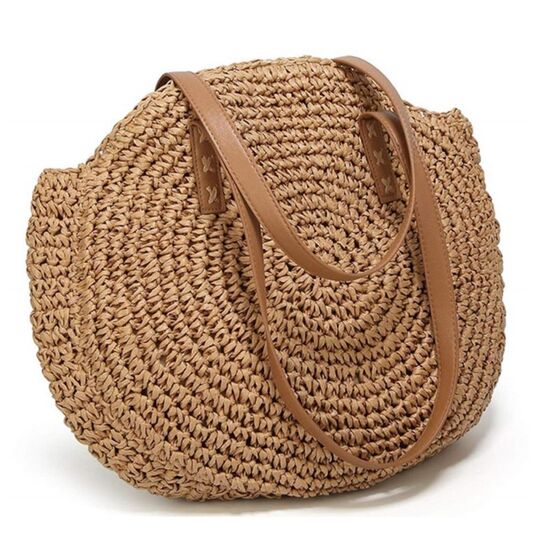 Женская соломенная сумка-шопер, П3736