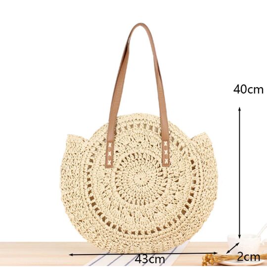 Жіноча солом'яна сумка-шопер, П3737