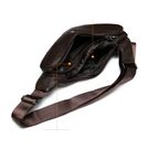 Чоловіча сумка з шкіри, коричнева П3749