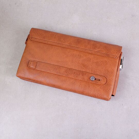 Барсетка мужская " JEEP BULUO", коричневая П3761