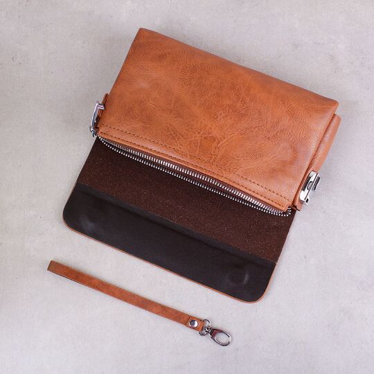 Барсетка мужская " JEEP BULUO", коричневая П3761