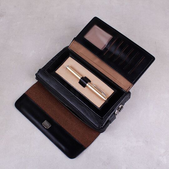 Барсетка чоловіча "JEEP BULUO", чорна П3762