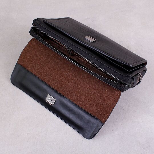 Барсетка чоловіча "JEEP BULUO", чорна П3762