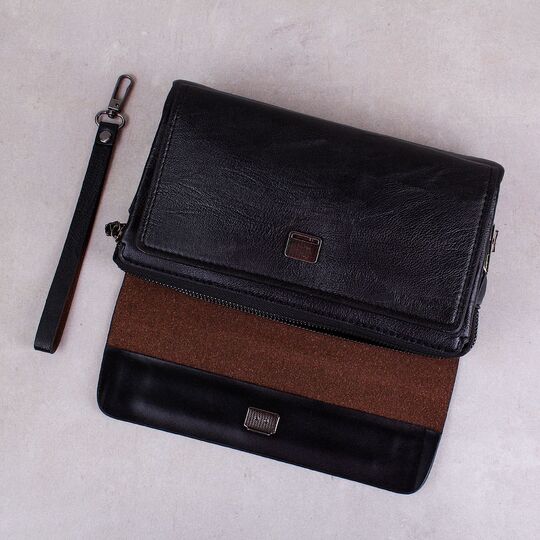 Барсетка чоловіча "JEEP BULUO", чорна П3762