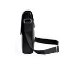 Мужская сумка "VORMOR", черная, с кошельком, П3792