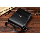 Мужская сумка "VORMOR", черная, с кошельком, П3792