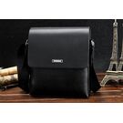 Мужская сумка "VORMOR", черная, с кошельком, П3792