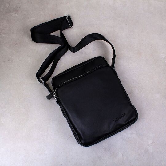 Мужская сумка "VORMOR", черная, П3794