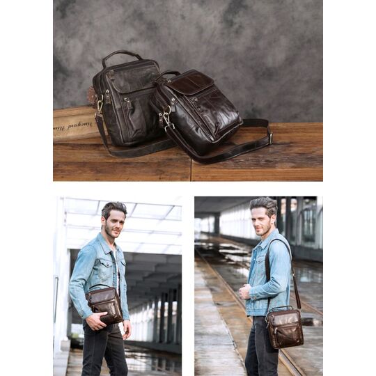 Чоловіча сумка "WESTAL", коричнева П3801