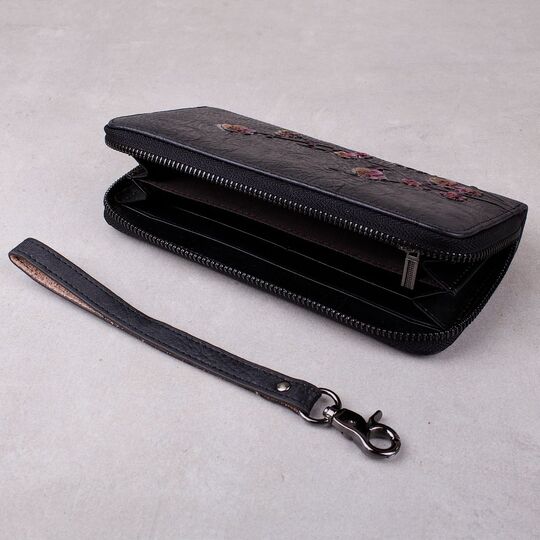 Женский кошелек, черный П3815