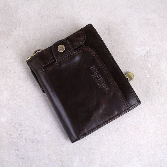 Мужской кошелек "KAVIS", коричневый П3823