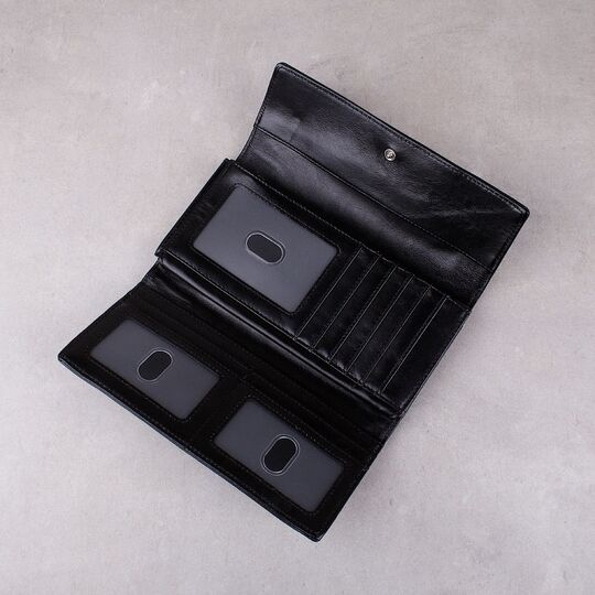 Жіночий гаманець KAVIS, чорний П3826