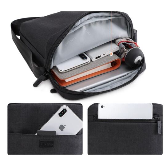 Мужская сумка на плечо "TINYAT", серая П3827