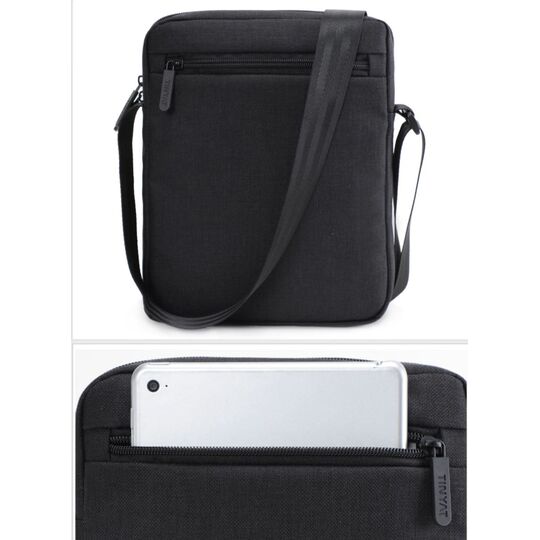 Мужская сумка на плечо "TINYAT", серая П3827